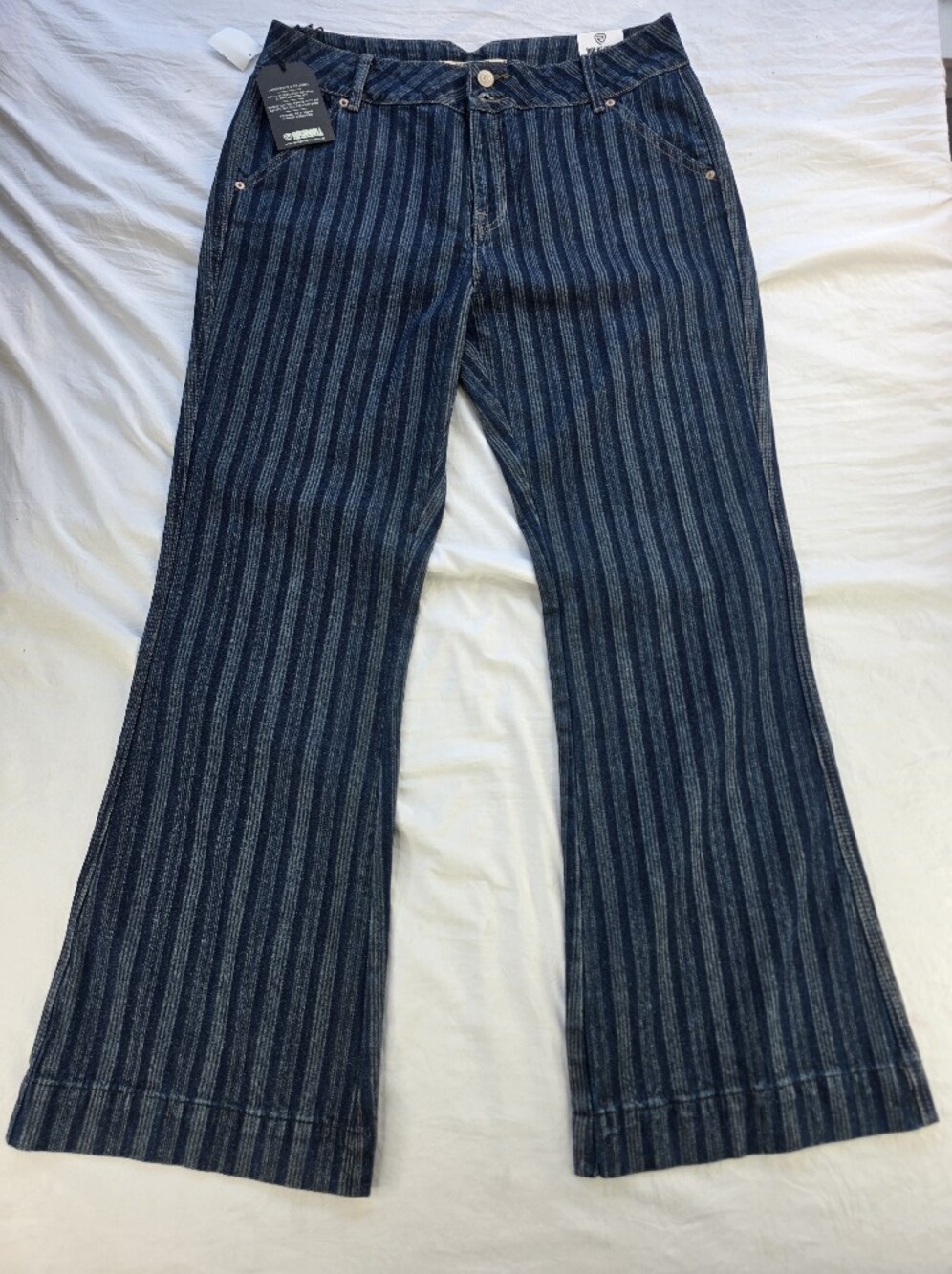 Rock & Roll Denim Trouser High Rise 33 x 32 NWT Stripped